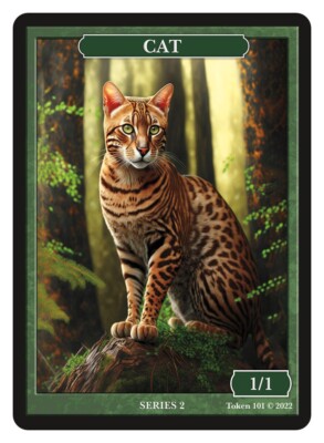 Cat Token Givememana Tokens Series 2 Magic the Gathering MTG