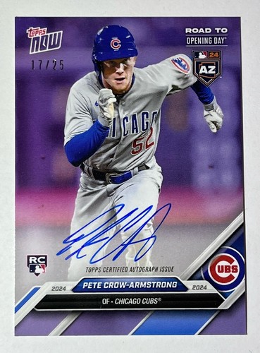 Pete crow armstrong 直筆サインボール JSA認証付き PCA 2024 Topps Chrome Black Pete Crow-Armstrong Superfractor