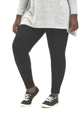 BNWT Torrid Size 2 (18/20) Studio Luxe Flocked Leopard Ponte Skinny Pixie Pants