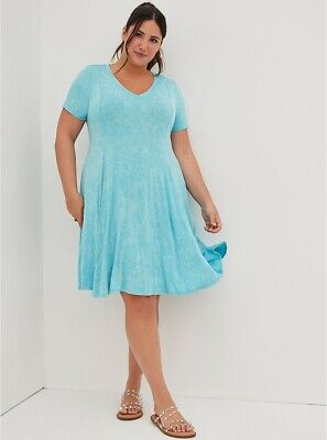 Torrid Blue Mini Dress NWT New 3X