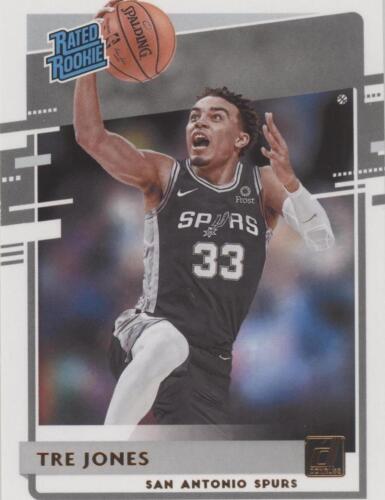 Tre Jones Spurs RC Rookie Auto Card 2020 Panini Donruss Tre Jones Spurs RC Rookie Auto Card 2020 Panini Donruss