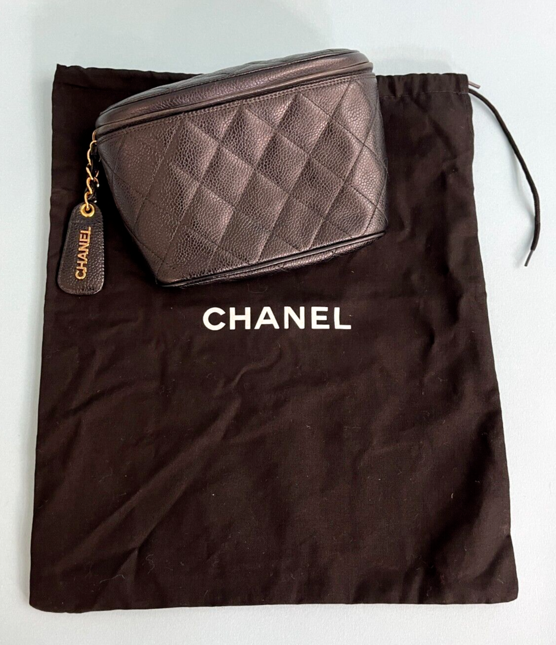 Vintage CHANEL Uniform Quilted Leather Waist Belt Bag Bumbag