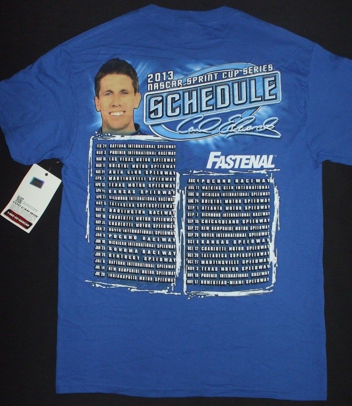 NASCAR T-Shirt Carl Edwards #99 Monster Energy Roush Fenway Racing Retired 2013