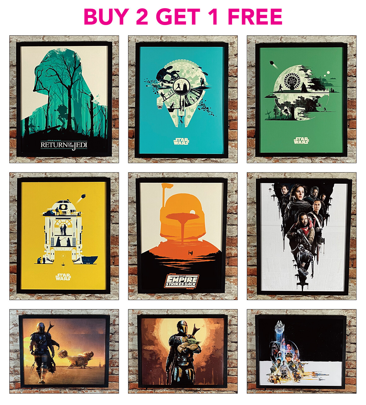 STAR WARS Vintage Style Posters A2 A3 A4 Size Wall Art Picture Prints