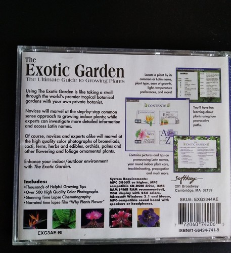 The Exotic Garden Ultimate Guide to Growing Plants Windows CD-Rom