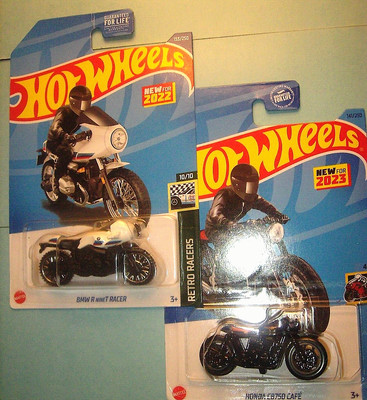 Hot Wheels - 2022 BMW racer + Honda cafe Daredevils 3/5 Ducati Scrambler 117/250