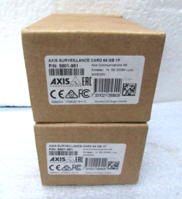 (Lot of 2) Axis Surveillance Card 64 GB 5801-951 (FACTORY SEALED) [CTA]