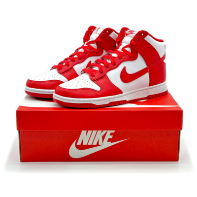 DD1399-106 Nike Dunk High Championship St. John's University Red White (Men's)