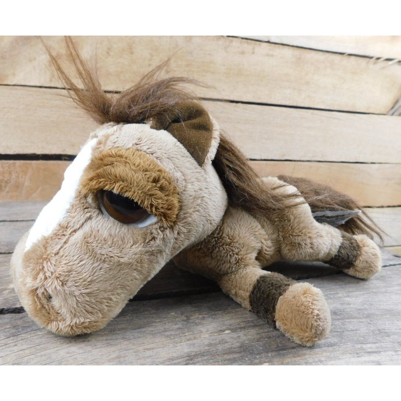 Russ Berrie Jumbalaya the Horse Plush Big Eyes Large Head Brown Stuffed Animal