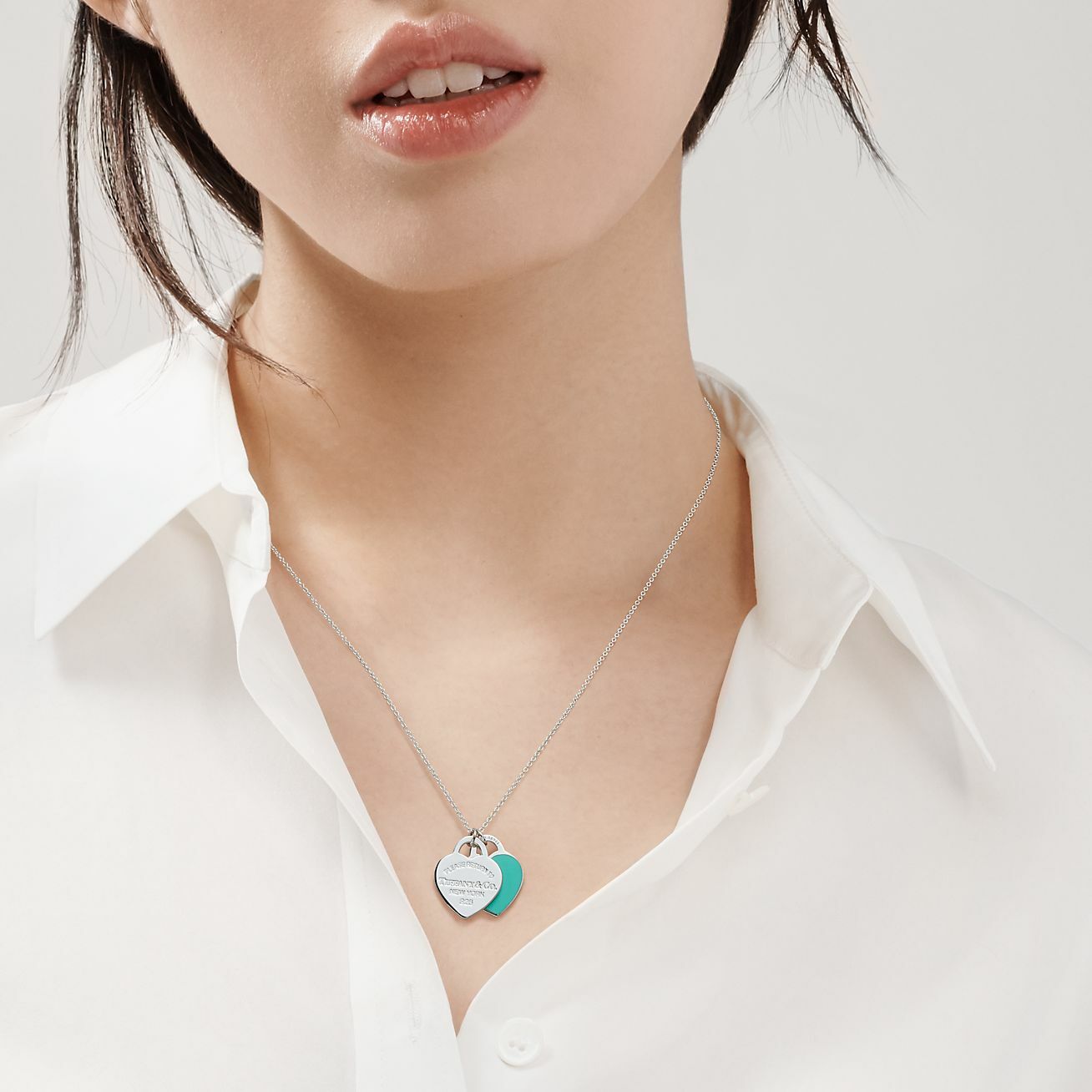 Last one Tiffany & Co. Japan Limited Blue Double Heart Tag Last one Tiffany & Co. Japan Limited Blue Double Heart Tag