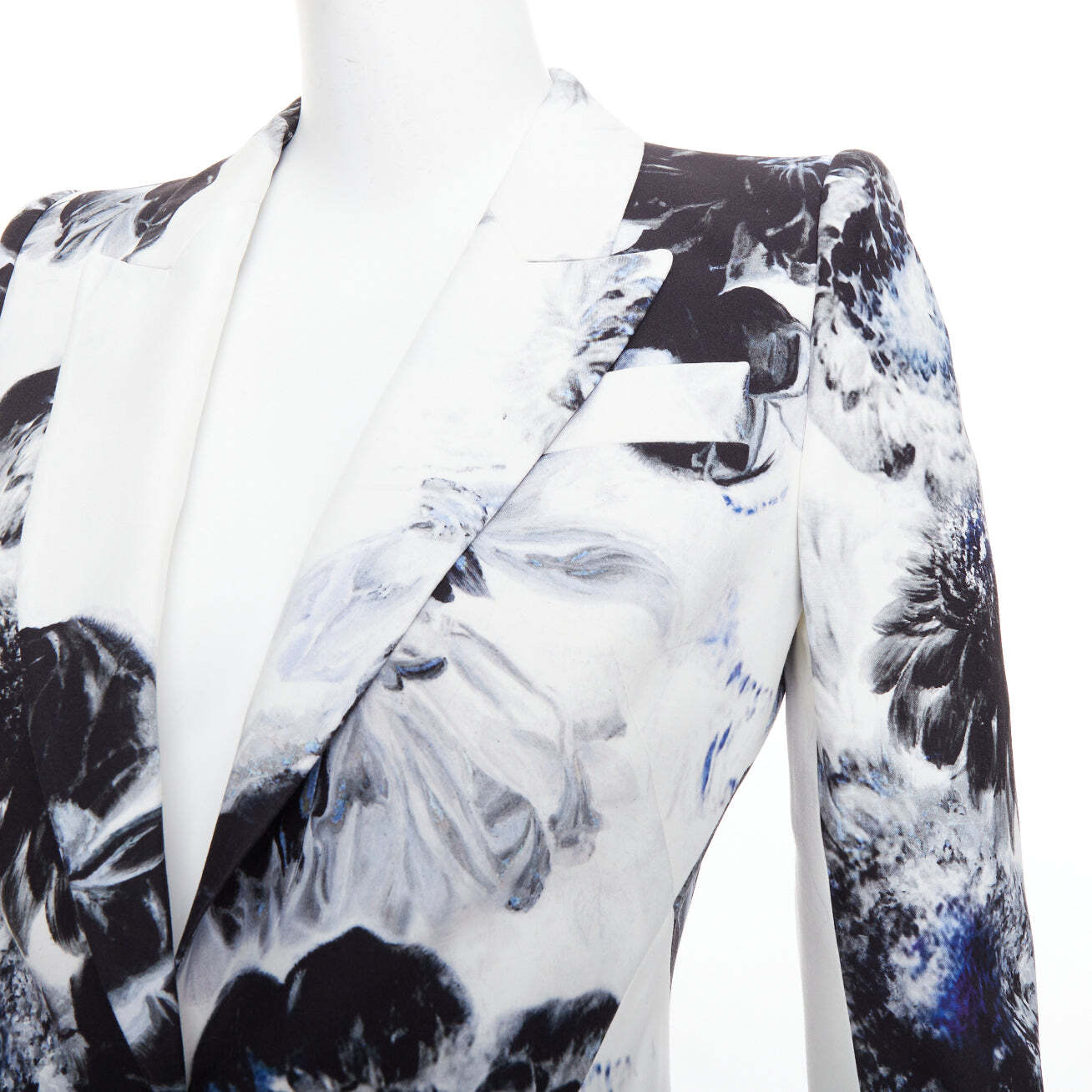 ALEXANDER MCQUEEN 2023 Chiaroscuro Xray floral fitted blazer