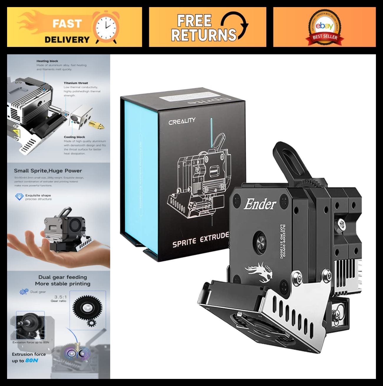Piastra Di Supporto Posteriore Dell'estrusore Per Stampante 3D Con Puleggia Per Ender 3 Ender 3 Pro Cr 10 Cr 10s Parte Di Ricambio Della Piastra P 98738742