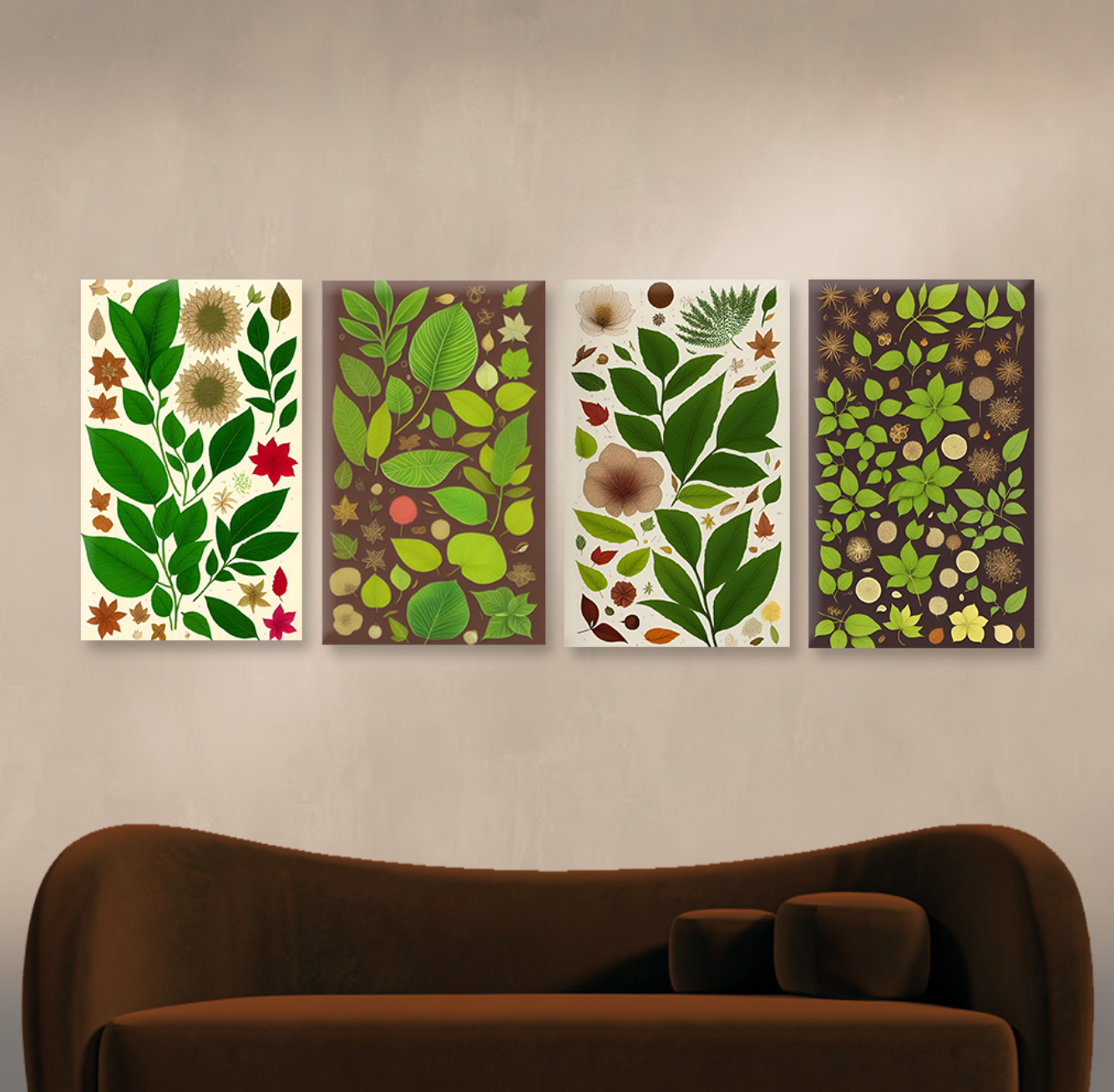 Farmhouse Boho Style Antique Botanical Print Aged Vintage Print Country Floral