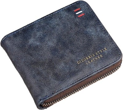 JYJLLM Zipper Short Style Men's Wallets, Card Cases & Money Navy Blue 