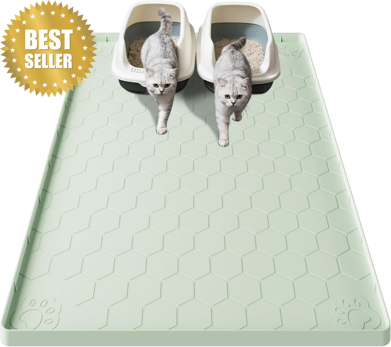 101 * 71CM Cat Litter Mat Silicone, Pet Feeding Mat, Dog Cat Food Mat, Litter Bo