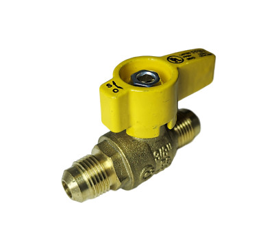 10) 3/8'' FLARE X 3/8'' FLARE GAS VALVE, PROPANE, NATURAL GAS, CSA & UL APPROVED