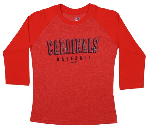 Футболка Majestic MLB Youth St. Louis Cardinals Baseball Academy с рукавами 3/4 реглан
