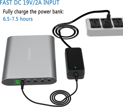 Krisdonia Portable Laptop Charger 185Wh/50000mAh Laptop Power Bank External Batt