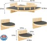 Cat Wall Shelves with 4 Steps, Wooden Cat Wall Furniture up to 25lbs, Floating Stairs for Small/Medium Cats, Kitty Wide Climber Shelf with Cozy Perch for Indoor, Sleeping,Jumping, Playing