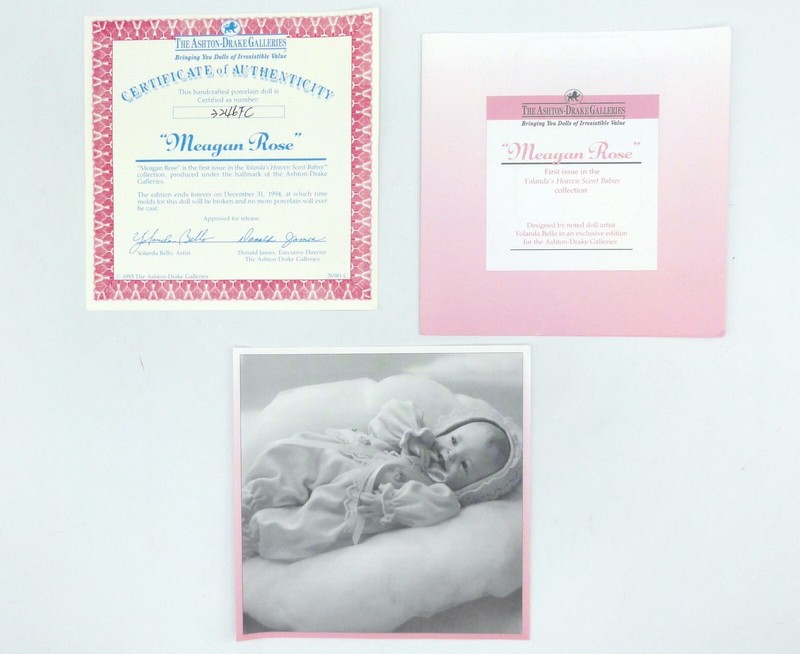 Ashton Drake Porcelain Doll &ldquo;Meagan Rose&rdquo; 12&rdquo; COA: 3246FC