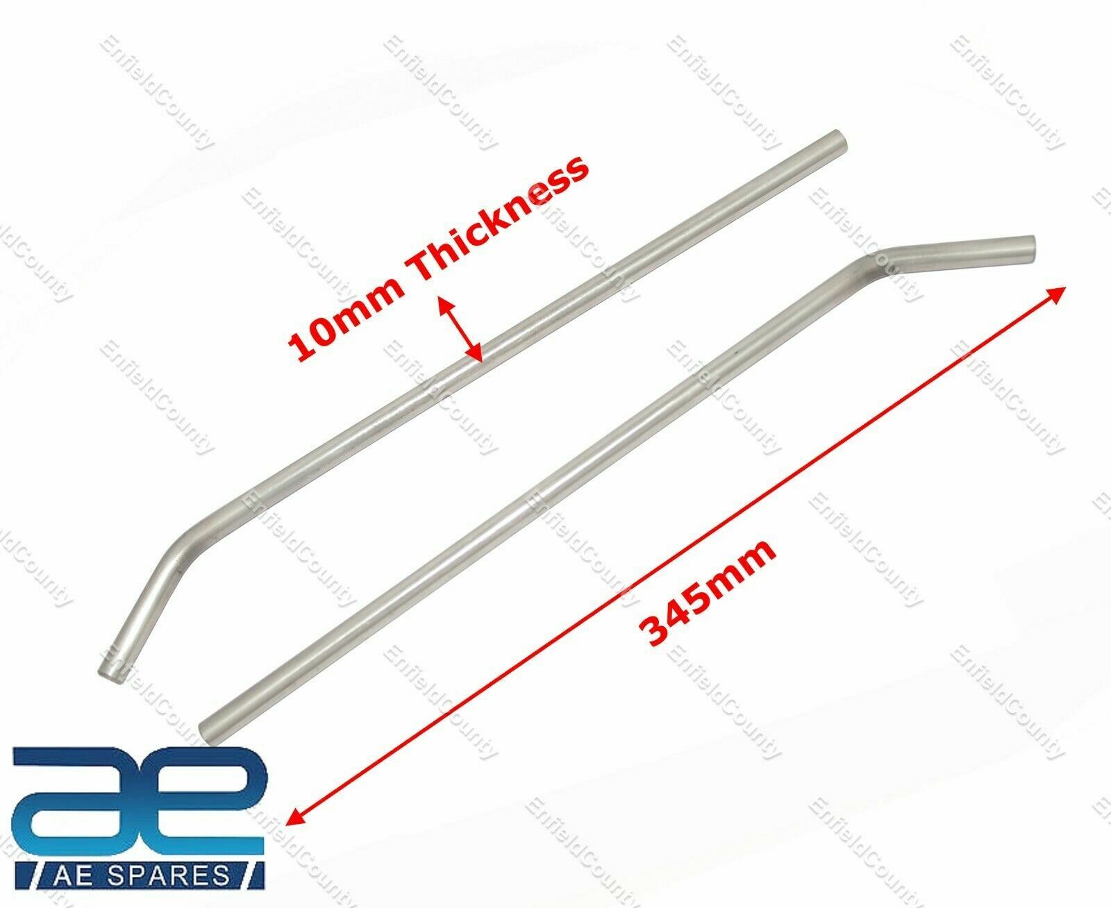 Universal Mod Mirror Stem Head Set Stainless Steel 17" Inch Vespa & Lambretta