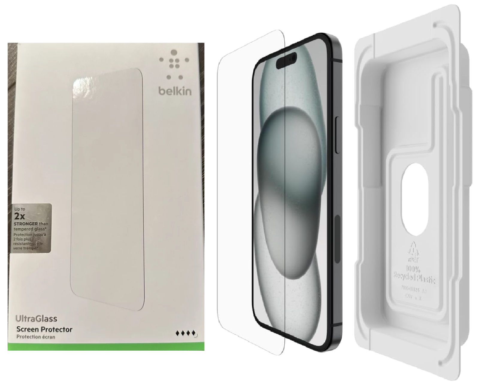 iPhone 14 Pro 128GB silver、belkinガラスフィルム Amazon.com