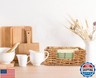 Gtencemen Square Cocktail Napkin Holder Rattan Napkin Holders for Kitchen Bathroom Flat Napkin Holder Tray Farmhouse Napkin Holders for Table Woven Guest Towel Holder, 6