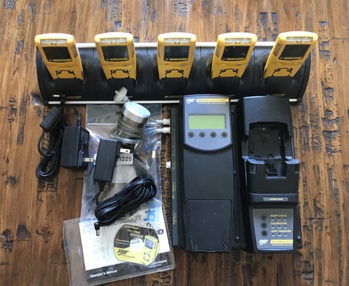BW GAS MONITOR LOT 5 Units MICROCLIP XT MICRODOCK II BANK CHARGER