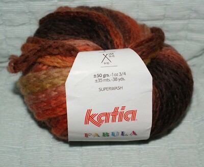 Katia Fabula Yarn Color 94 100% Merino Wool Spain Crochet  Knit Fast Shipping