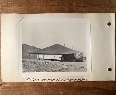 Original Photo Ca. 1910 Gunsight Mine Office. Inyo County CA Death Valley Tecopa