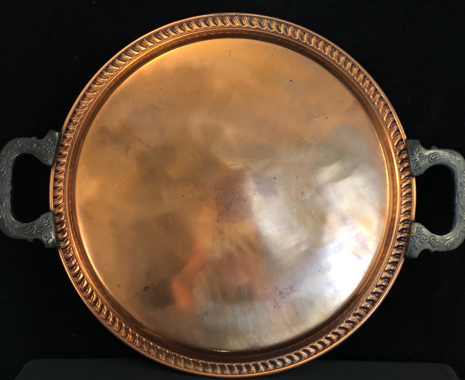 Sheridan Silver Co Copper Tray Was Silver On Copper Silver Plated Tray Vintage