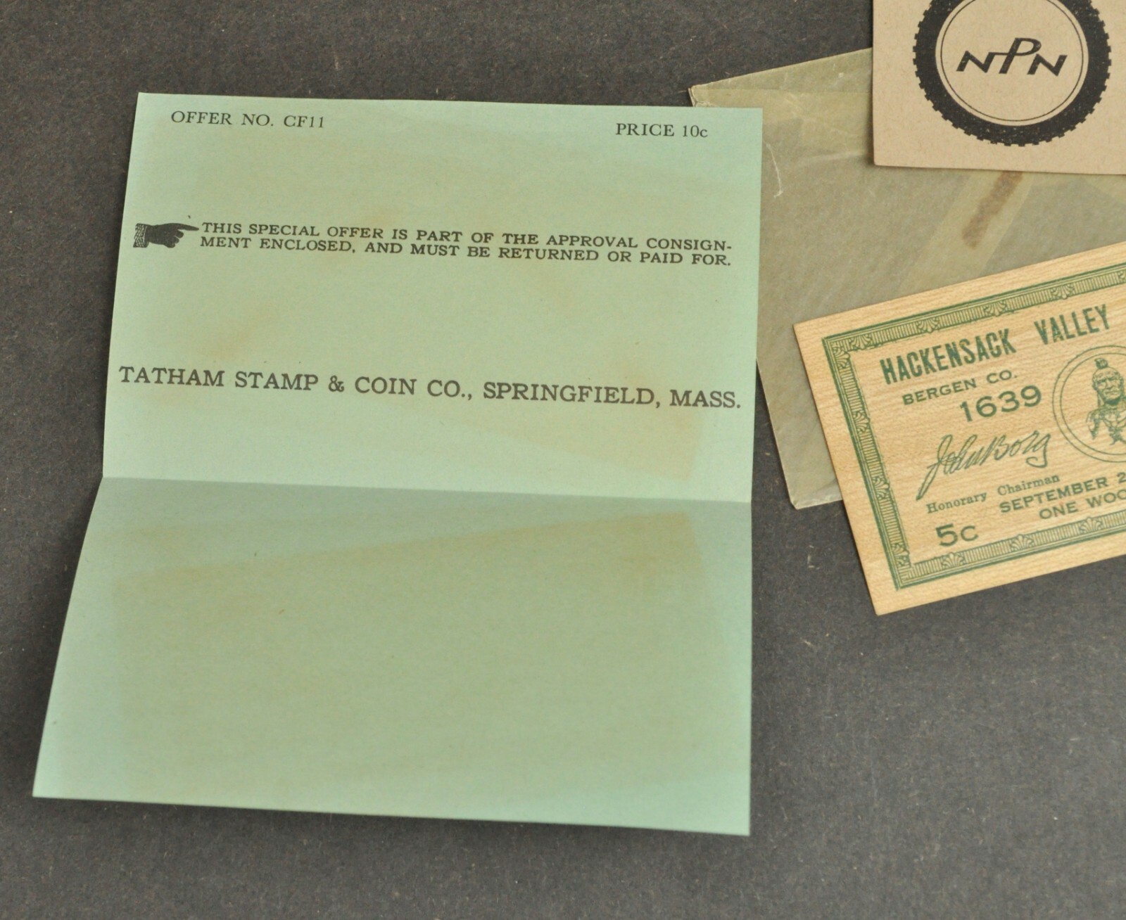 Vtg 1639-1939 Hackensack Valley Tercentenary Bergen Co New Jersey Wooden Nickel