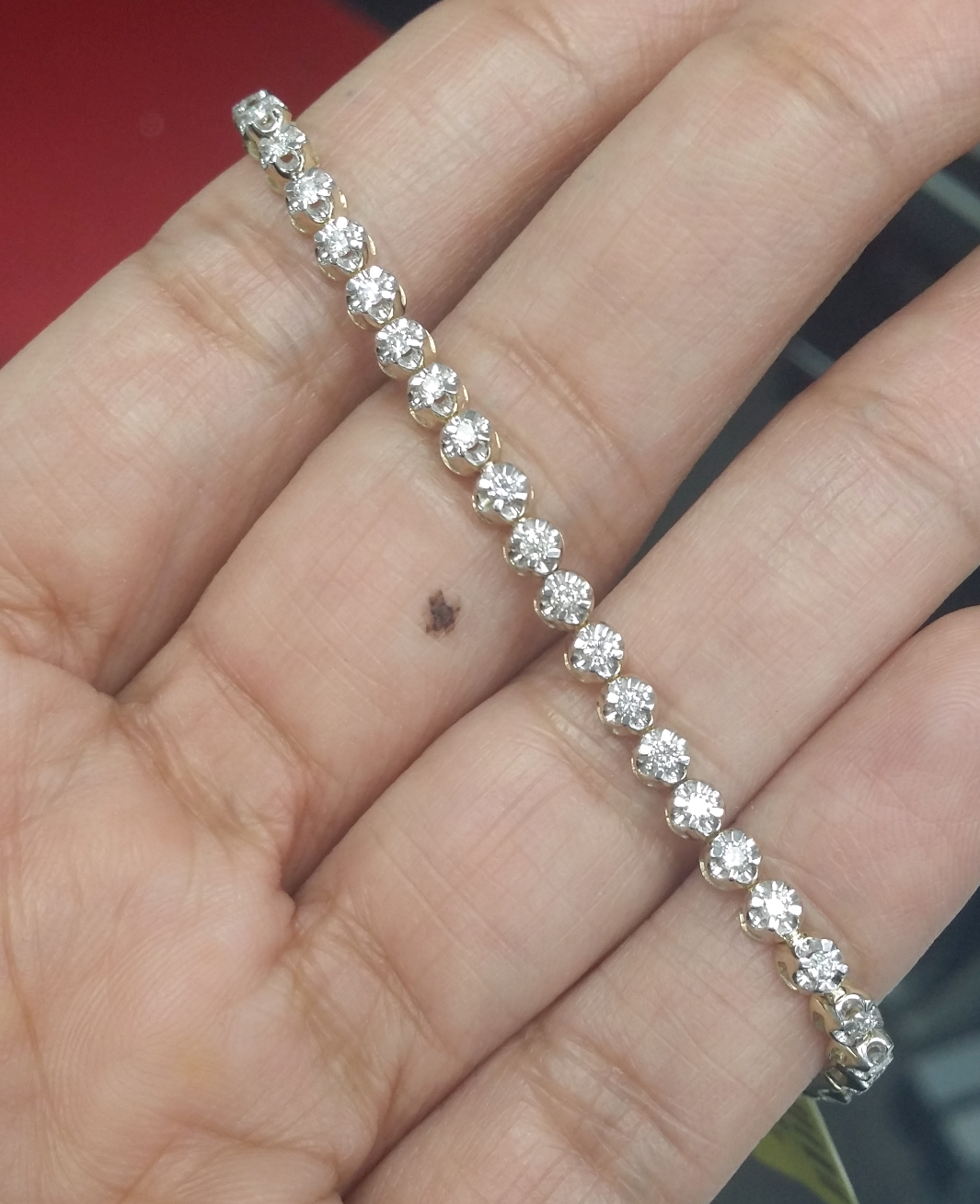 Pre-owned Handmade Deal 1.00 Ctw Natural Diamond Ladies Tennis Bracelet 10k 7 Inches In White