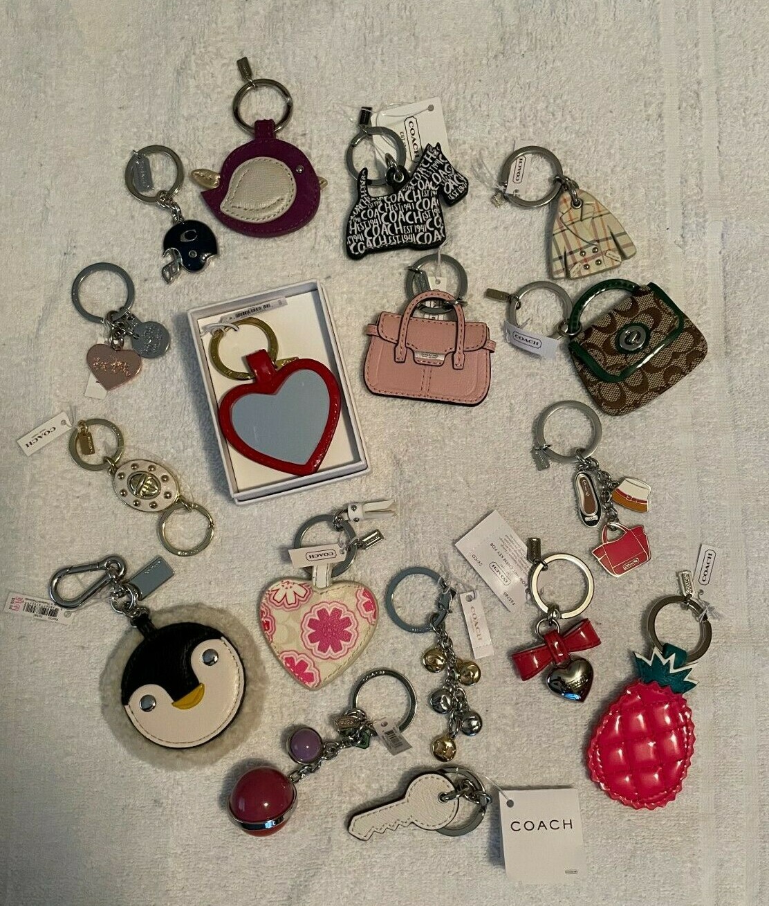 Coach New Key Chain Ring Fob Keychain Keyring Many Rare and