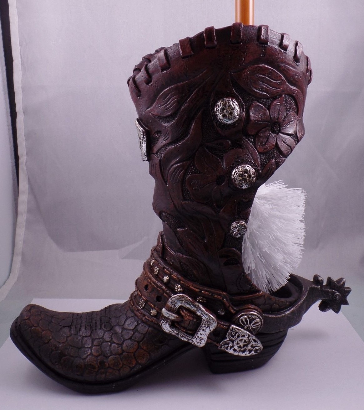 COWBOY BOOT TOILET BRUSH HOLDER 9