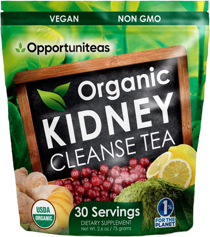 S Organic Kidney Detox Tea- Matcha Green Tea, Cranberry, Lem