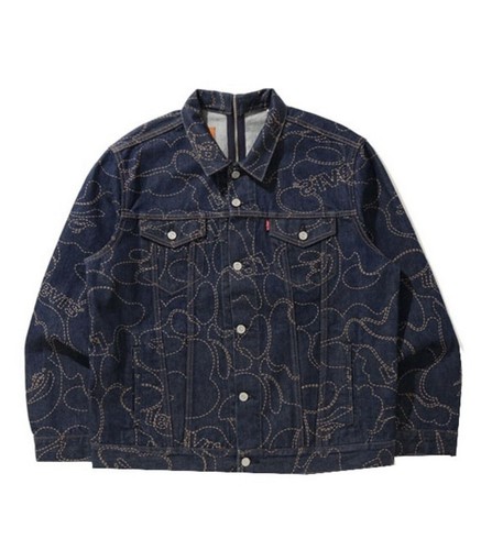 BAPE x Levi's SS21 Camo Trucker Jacket Cotton White Small | eBay