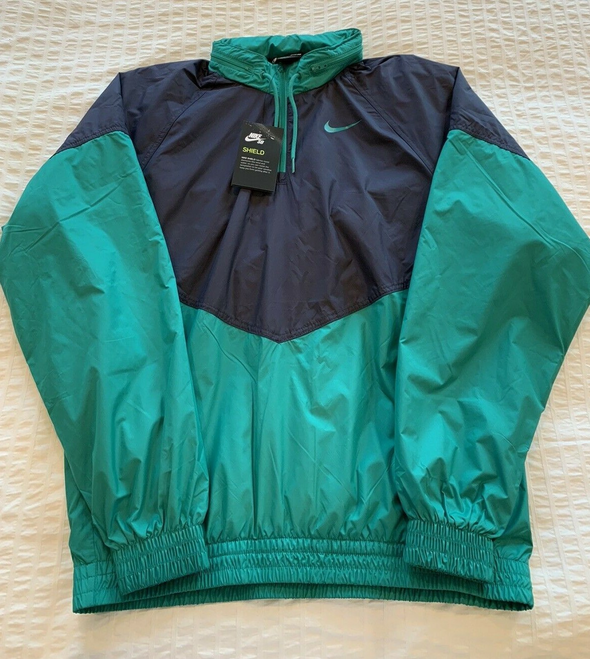 Nike SB Shield Skate 1/4 Zip Jacket Men's Size XS Navy Green