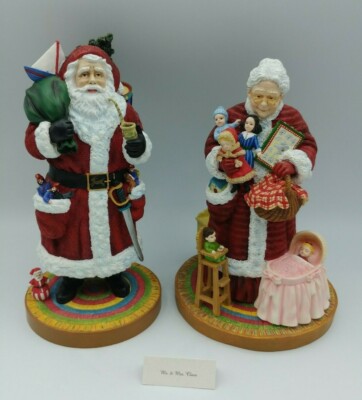 Pipka Mr & Mrs Claus Roughly 8'' Tall Original Box