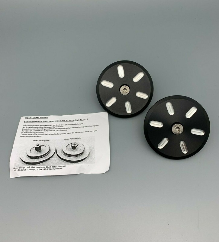 Boxer-Design Schwingenlager Abdeckkappen Schwarz Eloxiert Bmw R 1200 (Lc) 13-