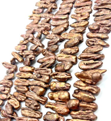 Fresh Water Brown Stick Pearls Approx. 17x6mm 16in. Strands
