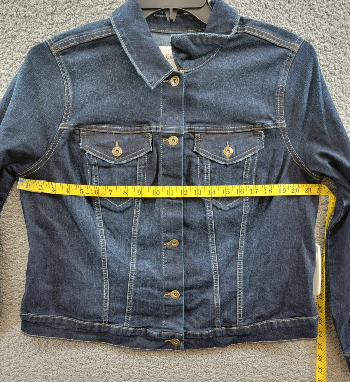 Jessica Simpson Trendy Plus Size Pixie Long Sleeve Denim Jacket Women's 1X Sevy - Picture 8 of 19