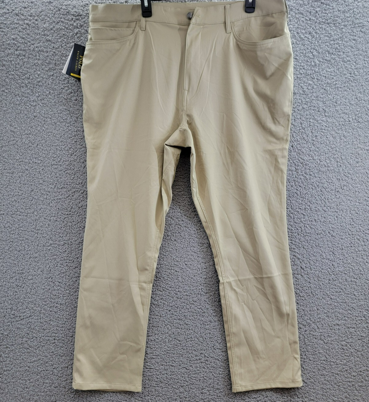 Polo Ralph Lauren Slim-Fit Performance Chino Pants Men's 40/30 Khaki Button Zip - Picture 2 of 18