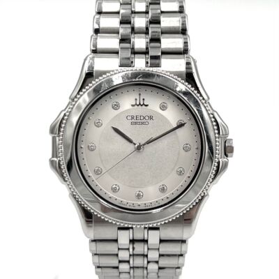 Seiko Credor 8J81-6B10 Stainless Steel 18KT Quartz Mens Watch