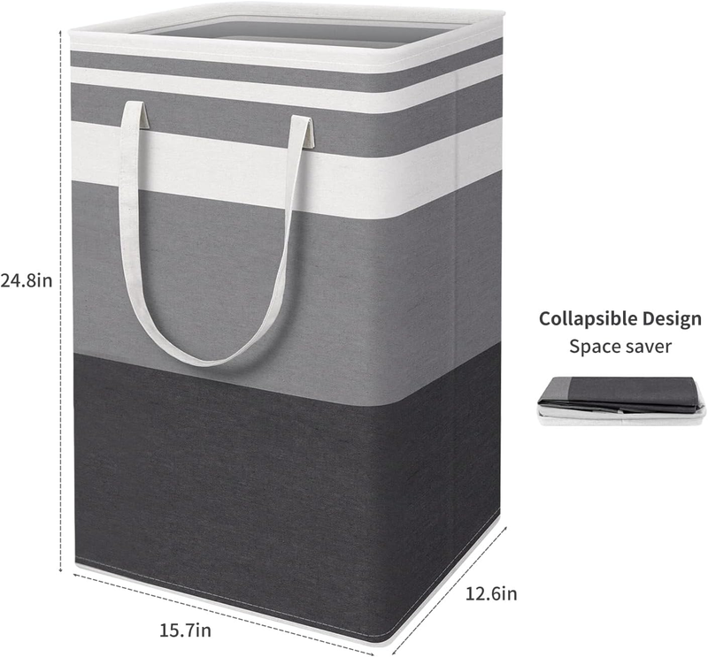3-Pack 80L Foldable Laundry Baskets,Large capacity laundry basket with extended