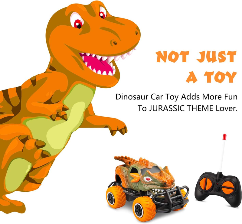 RC Toys for 4-5 Year Old Boys Dinosaur Remote Control Cars, Mini Dino Cars for K