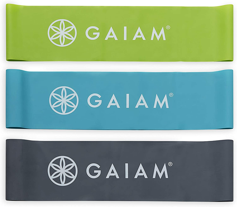 Gaiam Restore Mini Band Kit, Set of 3, Light, Medium, Heavy 