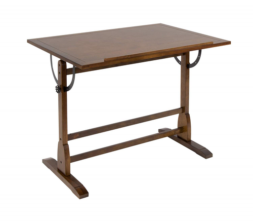 STUDIO DESIGNS 13305 Vintage Drafting Table, 42 in, Rustic Oak