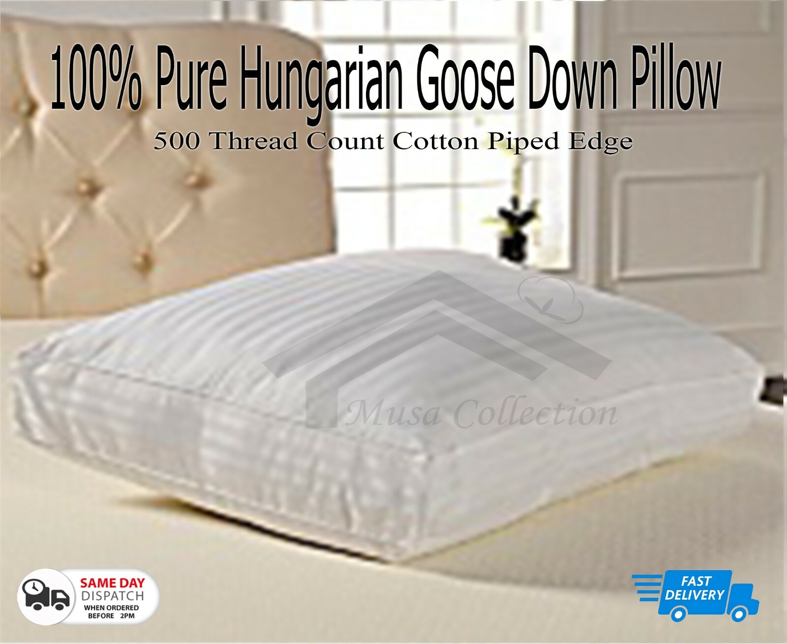 100 Pure Hungarian Goose Down Pillows Luxury Hotel Quality High