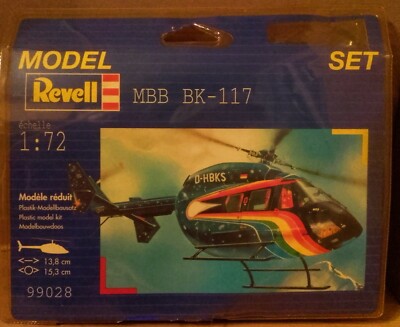 REVELL N.99028 MBB BK 117 SPACE SHIP Scala 1:72 START SET NO PAINT BRUSH 1998